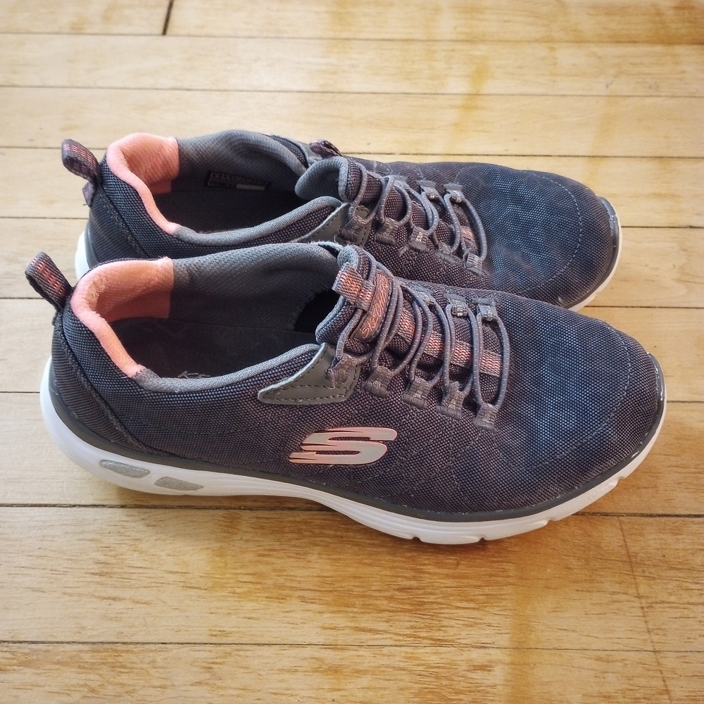 Skechers Gray Coral Summits Diamond Dream Slip-in Sneakers Women Size 8